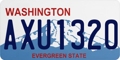 WA license plate AXU1320