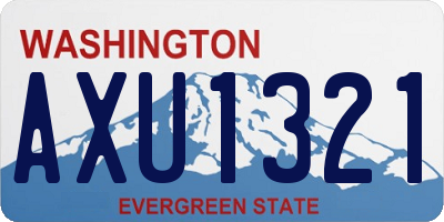 WA license plate AXU1321
