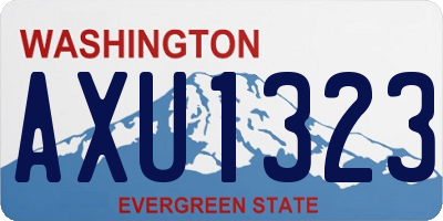 WA license plate AXU1323