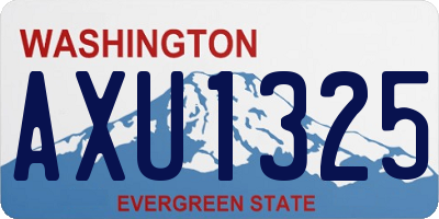 WA license plate AXU1325