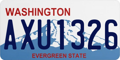 WA license plate AXU1326