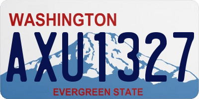 WA license plate AXU1327