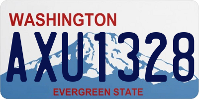 WA license plate AXU1328