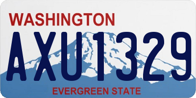 WA license plate AXU1329