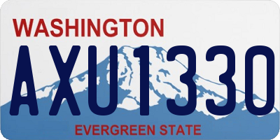WA license plate AXU1330