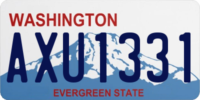 WA license plate AXU1331