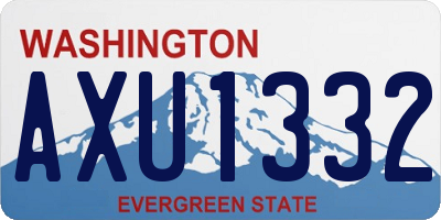 WA license plate AXU1332