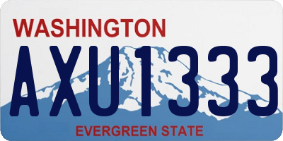 WA license plate AXU1333