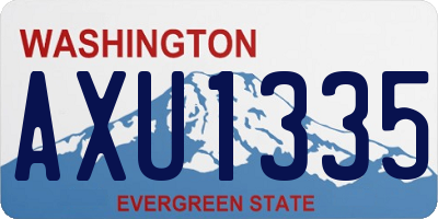 WA license plate AXU1335
