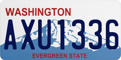 WA license plate AXU1336