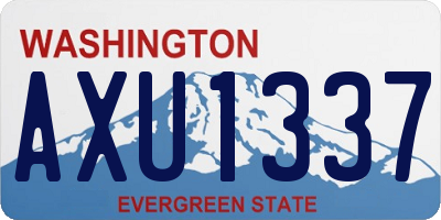 WA license plate AXU1337