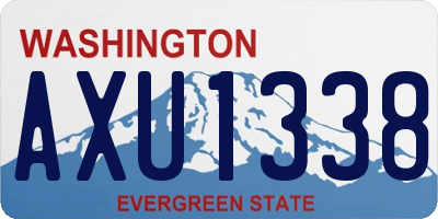 WA license plate AXU1338