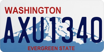 WA license plate AXU1340
