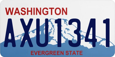 WA license plate AXU1341