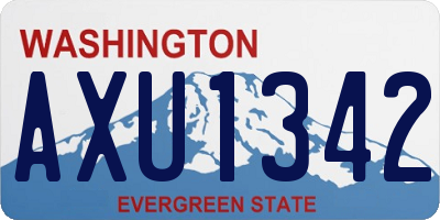 WA license plate AXU1342