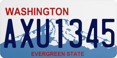 WA license plate AXU1345