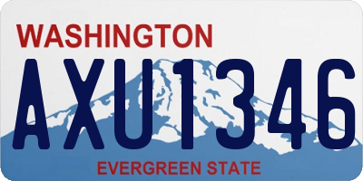 WA license plate AXU1346
