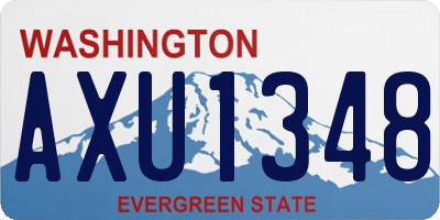 WA license plate AXU1348