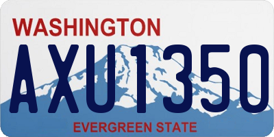 WA license plate AXU1350
