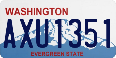 WA license plate AXU1351