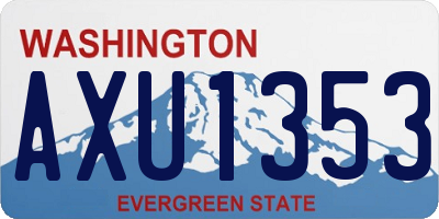 WA license plate AXU1353