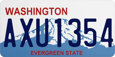 WA license plate AXU1354