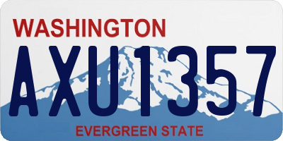 WA license plate AXU1357