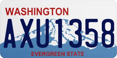 WA license plate AXU1358