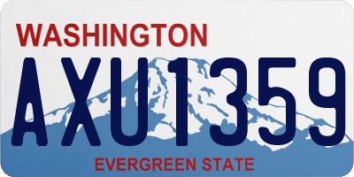 WA license plate AXU1359