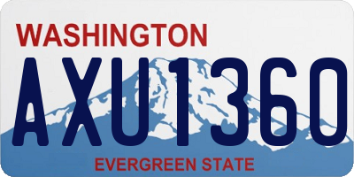 WA license plate AXU1360