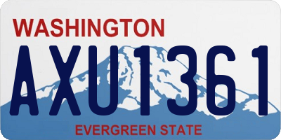 WA license plate AXU1361