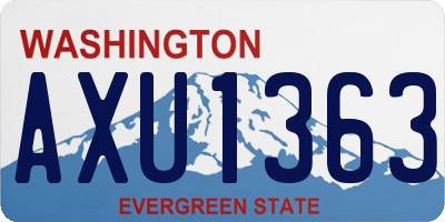 WA license plate AXU1363