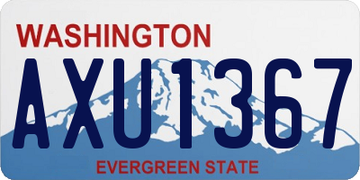 WA license plate AXU1367