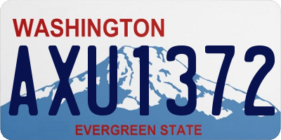 WA license plate AXU1372