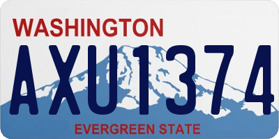 WA license plate AXU1374