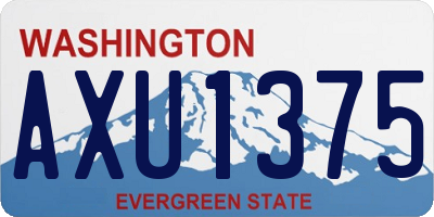 WA license plate AXU1375