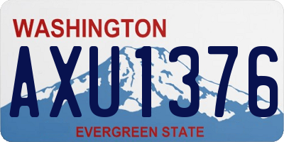 WA license plate AXU1376