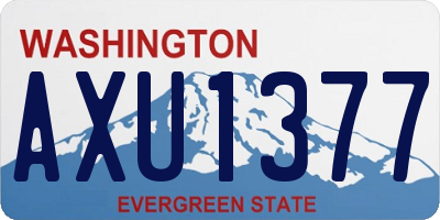 WA license plate AXU1377