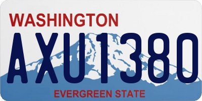 WA license plate AXU1380