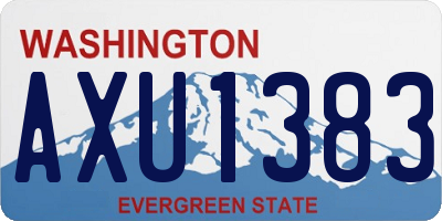 WA license plate AXU1383