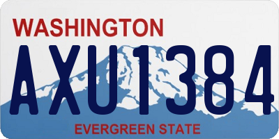 WA license plate AXU1384