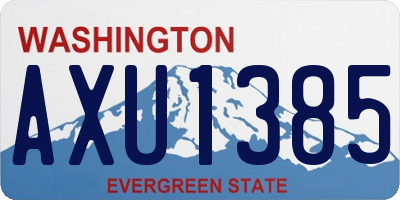 WA license plate AXU1385