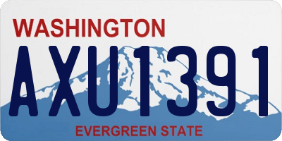 WA license plate AXU1391