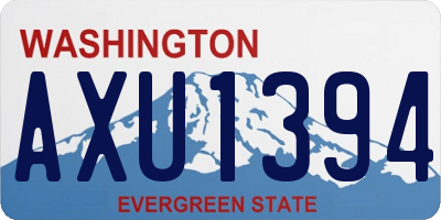 WA license plate AXU1394