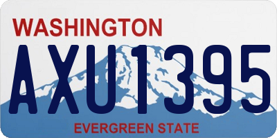 WA license plate AXU1395