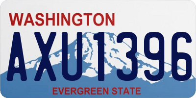 WA license plate AXU1396