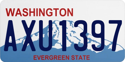 WA license plate AXU1397
