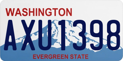 WA license plate AXU1398