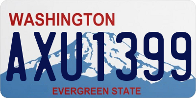 WA license plate AXU1399
