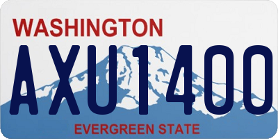 WA license plate AXU1400